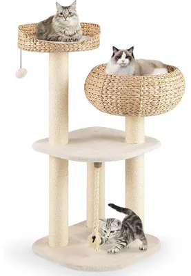 Produktbild von Kratzbaum für Katzen QT8586DE, 104 cm, beige