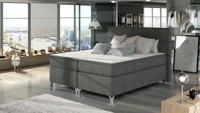 Produktbild von Boxspringbett ESTORIA 140x200 - Anthrazit