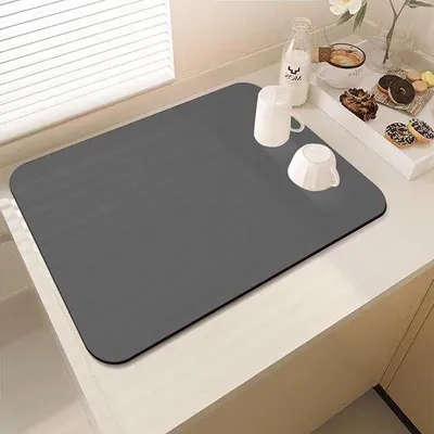 Produktbild von Famanu Abtropfmatte hitzebeständig und rutschfest - dunkelgrau 40 x 50 cm