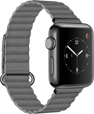 Produktbild von Lederarmband mit Magnetverschluss, schwarz, 38-41mm, für Apple Watch