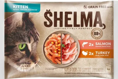 Obrázek produktu pro Shelma kapsičky pro kotě s lososem a krůtou