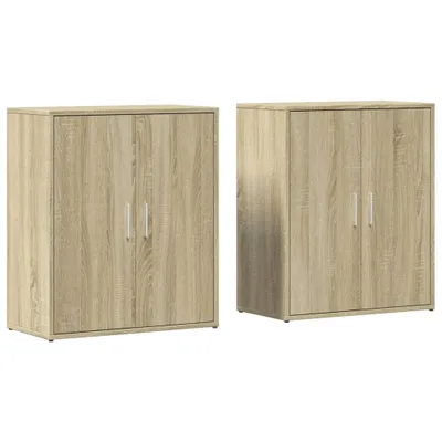 Produktbild von Sideboards 2 Stk. Sonoma-Eiche 60x31x70 cm Holzwerkstoff