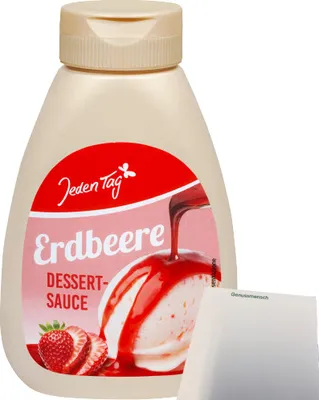 Produktbild von Jeden Tag Dessertsauce Erdbeere (250g Tube) + usy Block