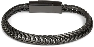 Produktbild von styleBREAKER flaches Zopfketten Armband mit Magnetverschluss, Kette, Schmuck, Uni 05040131
