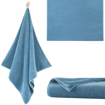Produktbild von Handtuch - 100% Baumwolle - 400 g/m2 - 70x140 cm - Extra Saugfähig - Blau - hohe Grammatur - LICZI2