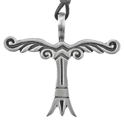 Produktbild von Irminsul-Amulett Schmuck Anhänger groß Zinn mit Stoffband Wikinger
