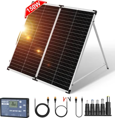 Obrázek produktu pro Skládací solární panel, výkon 160 W, lehká přenosná konstrukce, 160 W