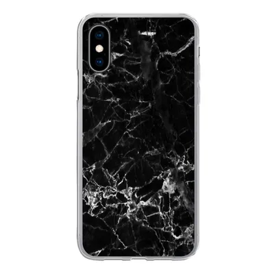 Produktbild von MuchoWow® Handyhülle Schutzhülle Hülle für iPhone X Marmor - Stein - Schwarz Silikon Softcase Handy Hülle - Handyhülle
