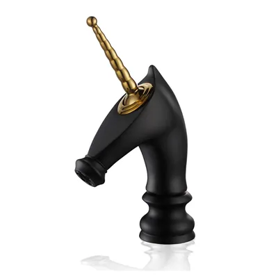 Immagine prodotto di UNICORN KRAN miscelatore lavabo unicorno nero retrò LAUFERI