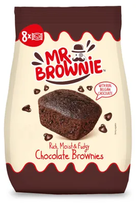 Obrázek produktu pro Mr. Brownie 8411037800037, Sušenka, Čokoláda, Čokoláda, Vejce, Sója, Mléko, Čtverec, 474 kcal