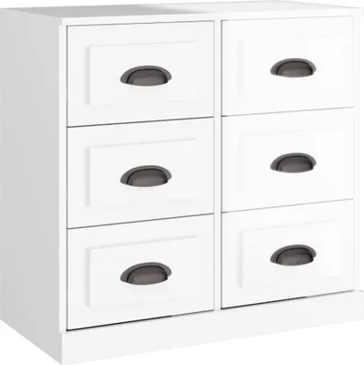 Obrázok produktu pre vidaXL Príborník vysoký lesk biely 70x35,5x67,5 cm Materiál dreva