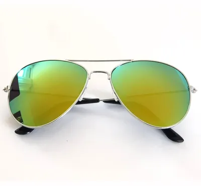 Silber-goldene verspiegelte Piloten-Sonnenbrille