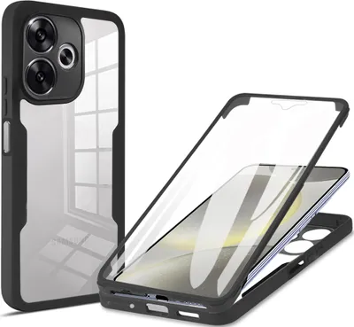 Produktbild von Schutzhülle für Xiaomi Redmi 13, Eingebautem Displayschutz 360 Grad Komplettschutz Handyhülle Schwarz