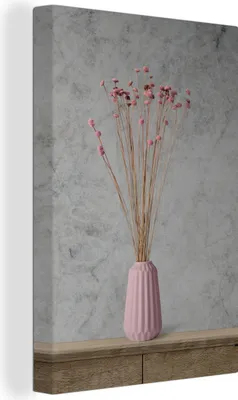 Produktbild von OneMillionCanvasses® - Leinwandbilder - 90x140 cm, Blumen - Vase - Stilleben, Wandbilder Kunstdruck Wanddekoration - Wandschmucke - Schlafzimmer