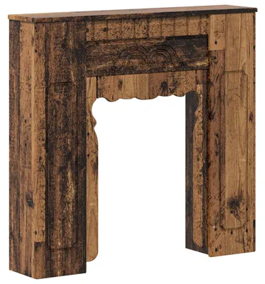 Produktbild von vidaXL Kaminumrandung Altholz 93 x 20 x 89 cm Holzwerkstoff