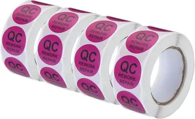 Obrázok produktu pre Fialové inventárne opravné štítky 25 mm pre skladové zásoby, 4 rolky