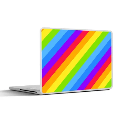 Produktbild von MuchoWow® Laptop Aufkleber Sticker Cover Regenbogen - Muster - Stolz 36.5x27.5 cm - Laptop-Sticker