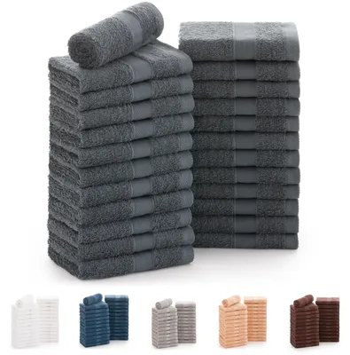 Productafbeelding van Todocama - 24 handdoeken (30 x 30 cm), 100% katoen, zacht en absorberend, 550