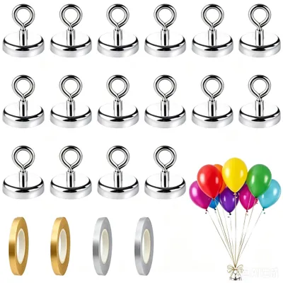 16 Ballongewichte, magnetisch, wiederverwendbar, für Partys