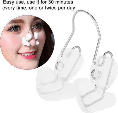 Obrázok produktu pre Nose Shaper Clip Bezbolestný silikónový nos až zdvíhanie nosa mosta vyhladzovanie železa bez chirurgického zákroku kozmetický nástroj nos korekčné zariadenie pre široký krivý nos ženy muži dievčatá nos klipy