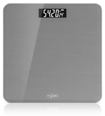 Produktbild von MyBeo - Digitale Personenwaage - Körperwaage aus Glas – 5 bis 180 kg – große Anzeige - LCD Display - kg und lb – DMS Sensoren – 6 mm Sicherheitsglas – automatisches Einschalten