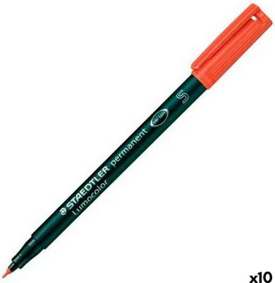 Obrázek produktu pro Staedtler 313-2, Červená, Kuličkový hrot, Černá, Červená, Polypropylen (PP), 0,4 mm, 10 kusů