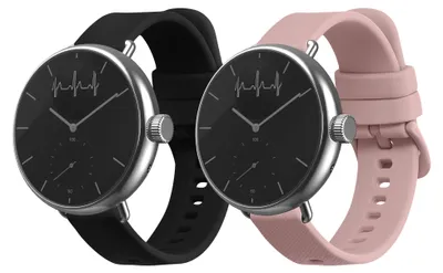 Immagine prodotto di kwmobile 2x cinturino per orologio Withings ScanWatch 38 mm / Steel HR 36 mm / Move ECG - Set cinturini per fitness tracker in silicone TPU - Cinturino di ricambio