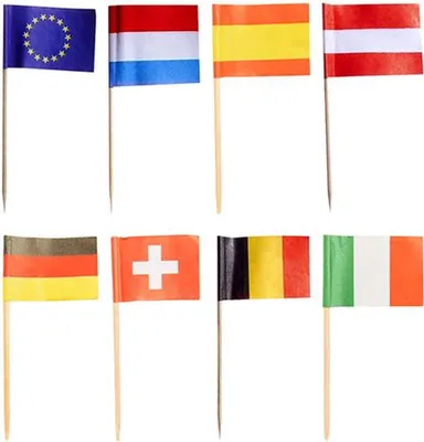 Produktbild von 50 Deko-Picker 8 cm "Nationen"