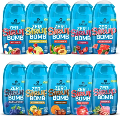 Produktbild von BODYLAB ZERO Sirup BOMB 1.0 Box + 3.0 Box - 10x65ml Fertiggetränk zuckerfrei