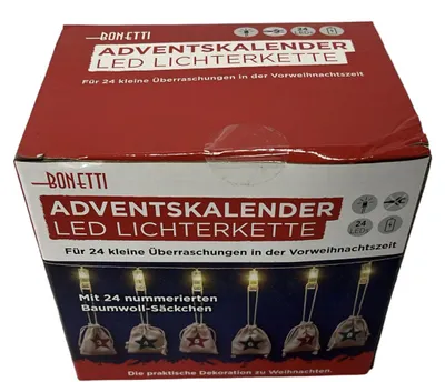 Produktbild von BONETTI Adventskalender LED Lichterkette 24 kleine Überraschungen
