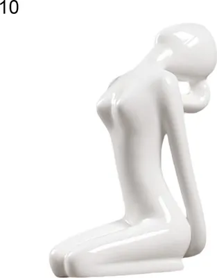 Produktbild von Yoga -Figur handgefertigtes glatte Oberflächenkeramikmeditationsdekoration Yoga Haltung Statue für Wohnzimmer-10