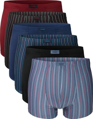 Produktbild von 6er/12er Pack Herren Retro Shorts Boxershorts Unterhose Unterwäsche Mikrofaser Elasthan 6er Pack XL