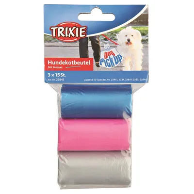 Produktbild von Trixie Hundekot-Beutel mit Henkel - 3 x 15 Stück
