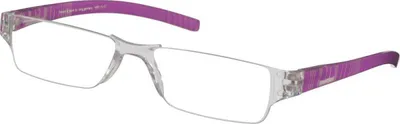 Produktbild von Lesebrille Sehhilfe Lesehilfe +2,0 dpt Transparent Lila Federscharnier + Etui