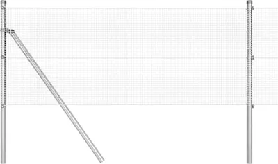 Produktbild von vidaXL Schweißdrahtzaun Bodenfixierung 10 x 0,6 m Verzinkter Stahl