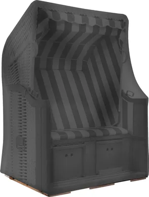 Produktbild von tepro Abdeckhaube Universal für Strandkorb klein, schwarz (100 x 130 x 170 cm)