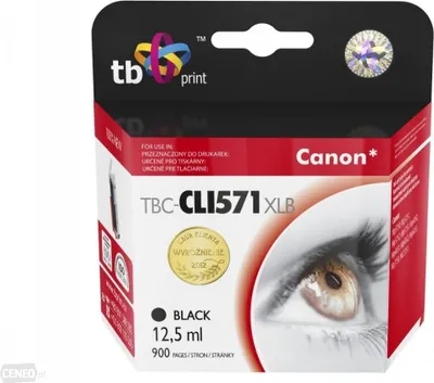 Obrázek produktu pro TB Print TBC-CLI571XLB, Černá, Inkoust na pigmentové bázi, 12,5 ml, 1 kusů