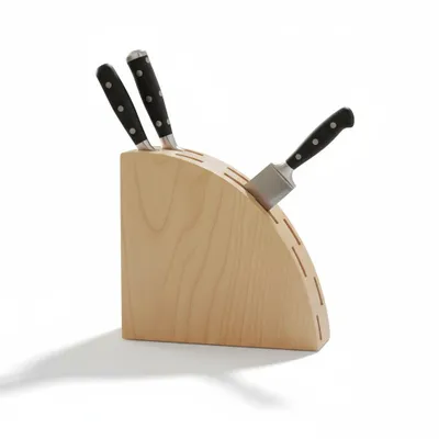 Produktbild von Universeller Messerblock aus Holz – Messenhalter stehend Birke – Natur Design