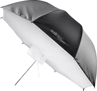 Produktbild von Walimex pro Schirmsoftbox Reflektor Ø 109 cm, Softbox mit silberfarbener Reflexschicht ideal für Porträt- und Produktfotografie, Lichtformer für Studioblitz