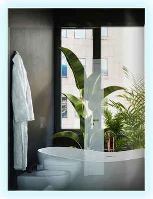 Obrázek produktu pro Obdélníkové zrcadlo LED - Nástěnné zrcadlo do obývacího pokoje Boho - Studená bílá 6500K - 80x60cm