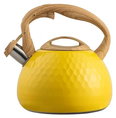Obrázek produktu pro Omgoods - Konvička na čaj se dřevěnou rukojetí - 2,8l varná konvice vhodná pro plynové a indukční sporáky
