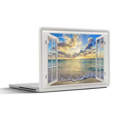 Produktbild von MuchoWow® Laptop Aufkleber Sticker Cover Aussicht - Wasser - Meer 40x30 cm - Laptop Dekoration - Selbstklebend