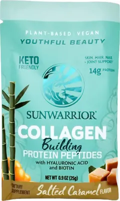 Obrázek produktu pro Sunwarrior Collagen Building Protein Peptides 25 g vanilka / Jiné (vzorky) / Chutný rostlinný protein s kyselinou hyaluronovou podporující produkci kolagenu