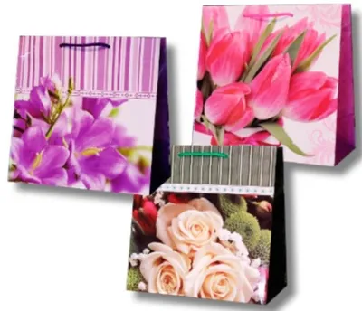 Produktbild von Dekorative Laminat-Tasche PL-5 MIDI mit Blumenmuster – Panorama