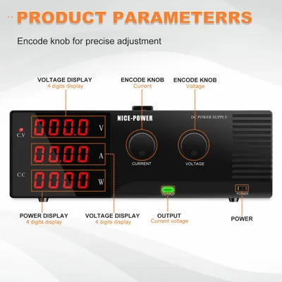 Produktbild von Labor-Netzgerät - Regelbares DC Netzteil R-SPS6030 - 0–15 V 0–100 A - 3000 W Hochleistung - Einzelausgang - PC-Softwaresteuerung