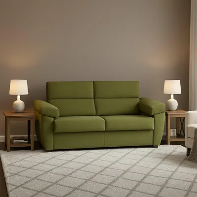 Image de Contrada - Canapé-lit 2 Places, 205x95 cm Vert, Déhoussable  Italy