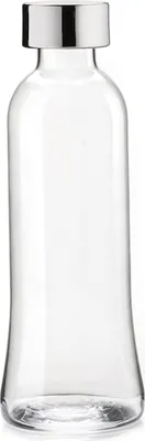 Produktbild von Guzzini ICONS 100 Glasflasche, 1 Liter, silberfarben – eine Hommage an Ettore Sottsass