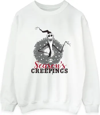 Produktbild von Disney - "The Nightmare Before Christmas Seasons Creepings" Sweatshirt für Damen BI32001 (S) (Weiß)