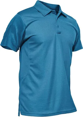 Produktbild von Herren Polo Shirt Lange Ärmel Schnelltrocknend Golf Arbeit Azure