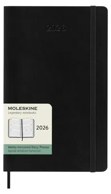 Zdjęcie produktu dla Moleskine 8056999275297 Kalendarz książkowy MOLESKINE 2026, tygodnie, L/A5, miękka okładka, czarny